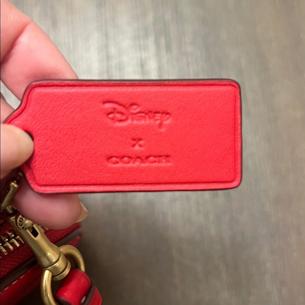 New Coach Mickey Red Round head Leather Crossbody Bag! - Picture 9 of 10